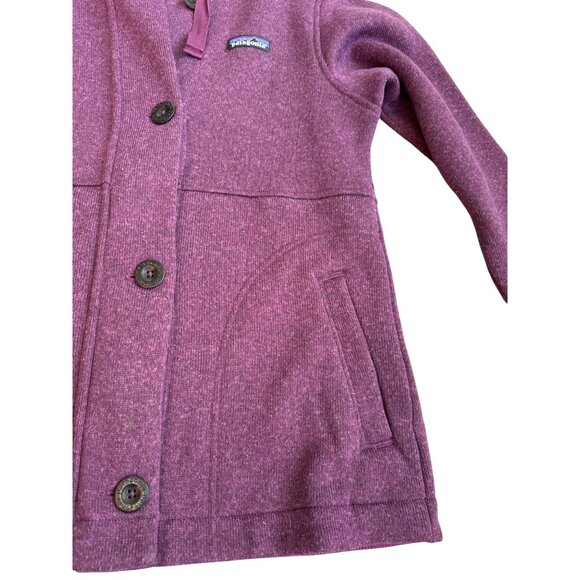 Patagonia Women's Hooded Jacket Size XSmall Wool Blend Purple - Picture 6 of 11